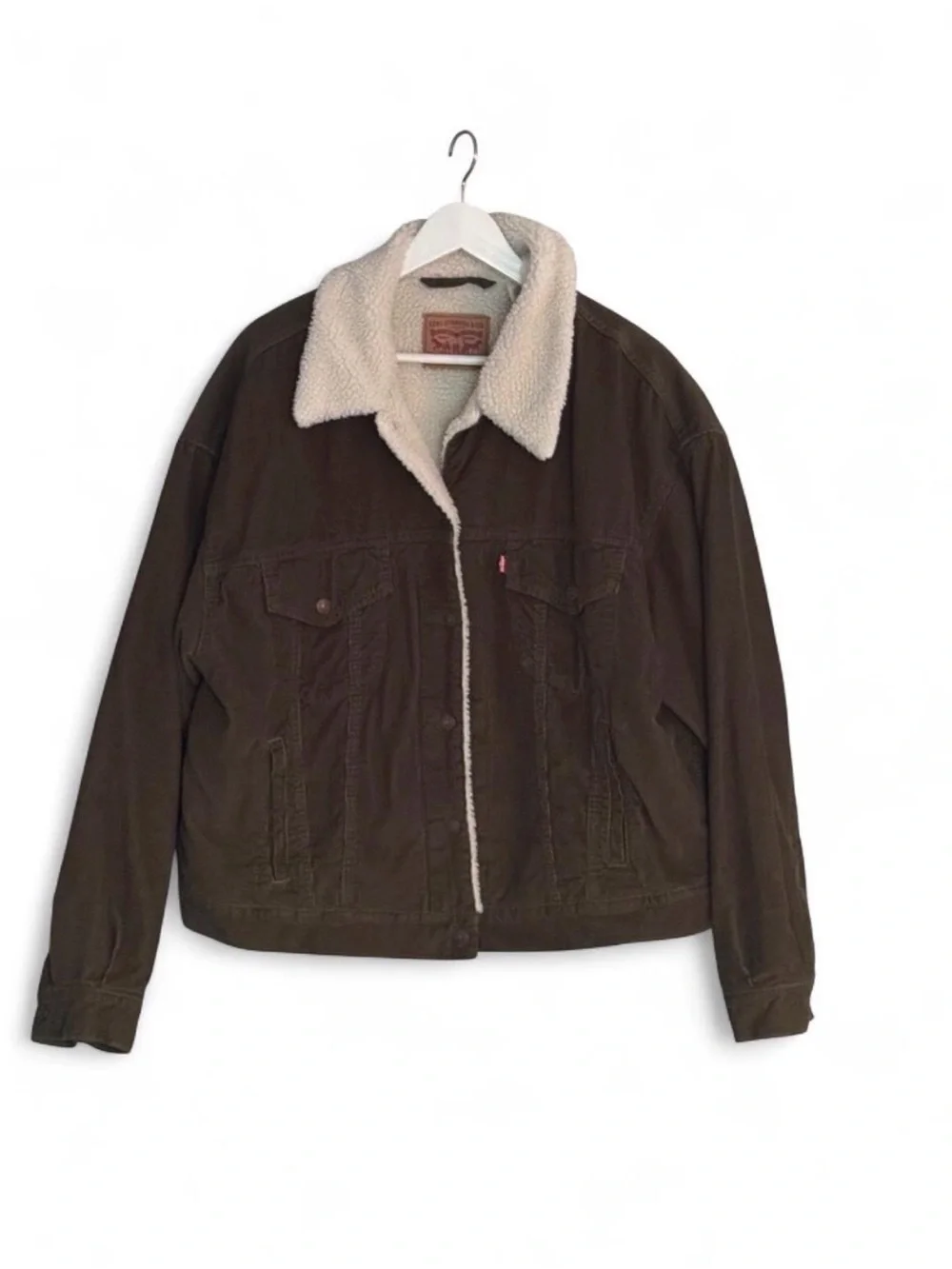 Levi’s Green Corduroy Sherpa Lined Jacket | Women’s XL | relaxed 90’s fit